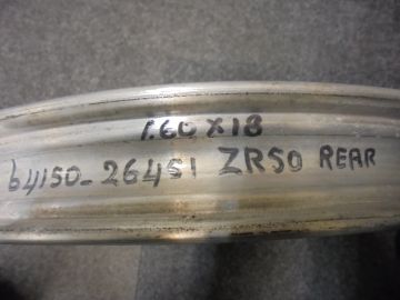 64150-26451 Rear wheel 1.60 x 18 ZR50L new