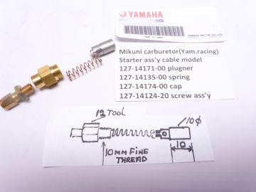 127-14174-00 Choke ass'y for cable Yamaha TD2-3 / TR2-3 / TZ250/350