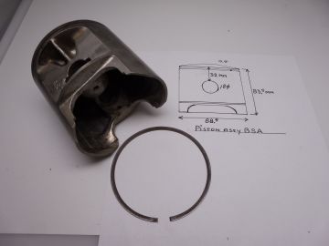 Piston assy BSA 88.5mm in perfect conditions with ring