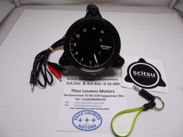 Tachometer Scitsu 2 cylinder 2-4 stroke 0-16.000