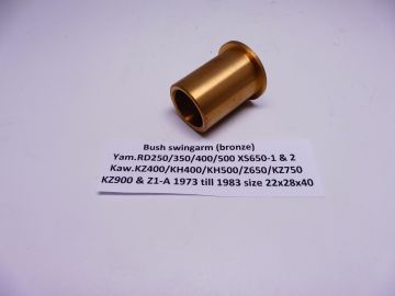 90386-22018 Bushing swingarm bronze Yamaha RD250/RD350/RD400/RD500/XS650/X1/X2 new