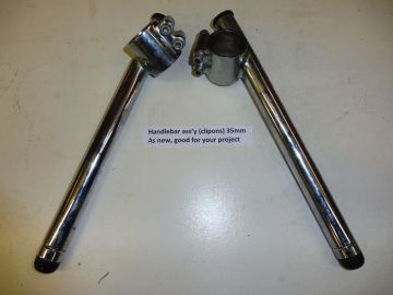 Handlebar assembly(clipons)35mm for your project chrome or as 