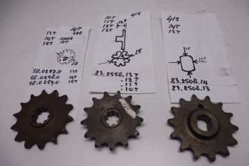 23.2558.12 Sprocket front 12T Franco Morini T4 moped 