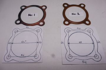 156 / 168-11181-01 Gasket cylinder head YDS3/YDS5/YR1-3-5 see sizes   Your choice No:1  or  No:2