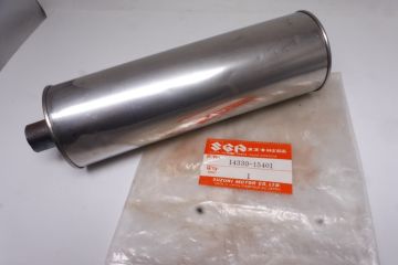 14330-15401 Damper end exhaust Suzuki RGB500 '83 and later N.O.S. >poss.very/very little dent,more as 35 year in stock