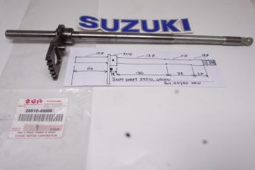 25510-45000 Shiftshaft new Suzuki GS750 1977 and later  >See picture and sizes