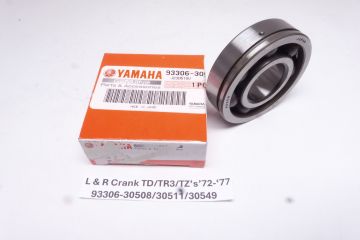 93306-30508/93306-30511/93306-30549 Bearing crankshaft L.H.and R.H.Yamaha TD3-TR3 and TZ's '73 till'77 and RD250-350 new