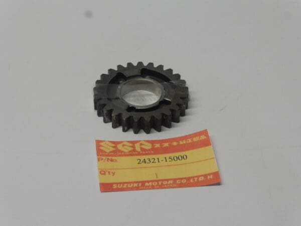 Suzuki New 2nd driven 25T gear original part number; 24321-15000 | Theo Louwes Motors and Racing