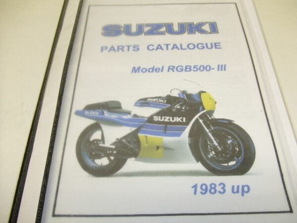 Suzuki - Parts book Suzuki RG500 - RGB500 - Accesories