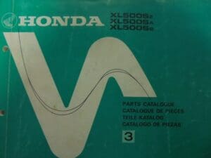 Honda - As new partbook Honda XL500 SZ-SA-SB - XL500 - Parts Book