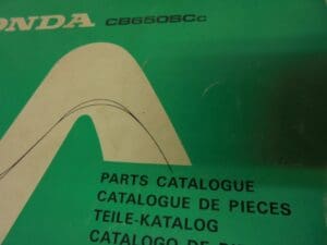 Honda - As new partbook Honda CB650 SCC - CB650 - Parts Book