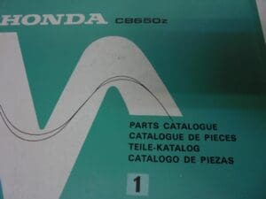 Honda - New partbook CB650 Z - CB650 - Parts Book