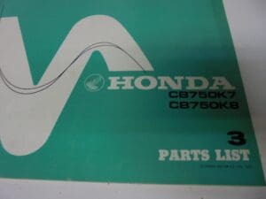 Honda - Good used partbook CB750 K7 / K8 - CB750 - Parts Book