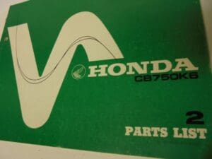 Honda - New partbook CB750 K6 - CB750 - Parts Book