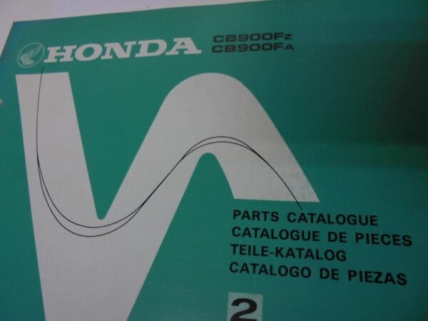 Honda - New partbook CB900 FZ/FA - CB900 - Parts Book