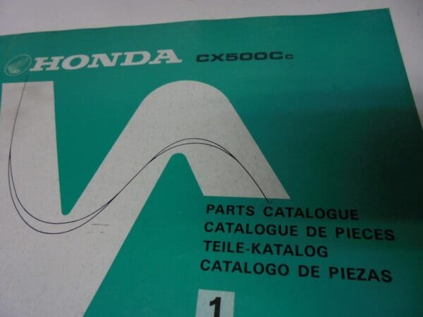 Honda - New partbook CX500 CC - CX500 - Parts Book