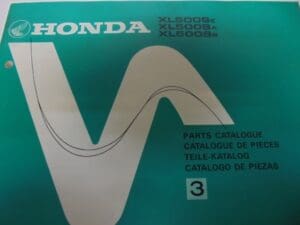 Honda - New partbook Honda XL500 SZ-SA-SB - XL500 - Parts Book