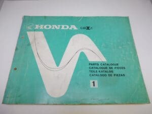 Honda - As new partbook CBX / Z - CBX1000 - Parts Book