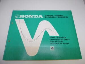 Honda - New partbook CX500 Z-DZ-CZ - CX500 - Parts Book