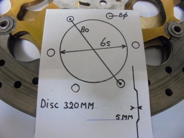 Disc set frontwheelwave Kaw/Suz/Hon or Yam etc see pict.