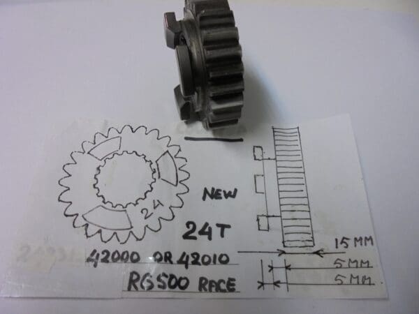 Suzuki - Gear gearbox 24th Suz.RG500 racing '77 up check - RG500 - Transmission