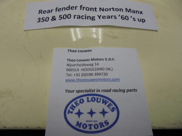 Norton - Fender rear front Norton Manx 350 & 500 racing '60 up - Norton Manx - Rear Fender