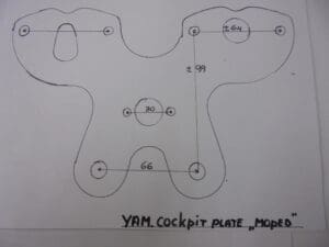 Yamaha - Yamaha Cockpit bracket Yam.RD50/FS1 moped in chrome. Check - FS1/DT50/RD50 - Tachometer