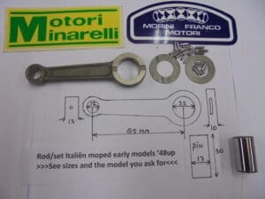 Minarelli - Rod/set crankshaft Italian 50cc - P6 - Crankshaft