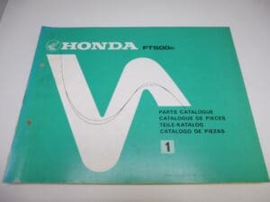 Honda - New partbook FT500 C - FT500 - Parts Book