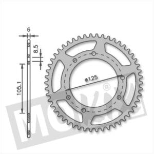 REAR SPROCKET RIEJU MRX/SMX SENDA-R nm 60t  IGM