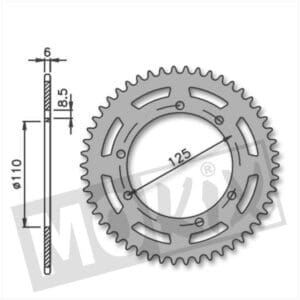 REAR SPROCKET SUZUKI RMX50/SMX50 110mm 6h 40t IGM