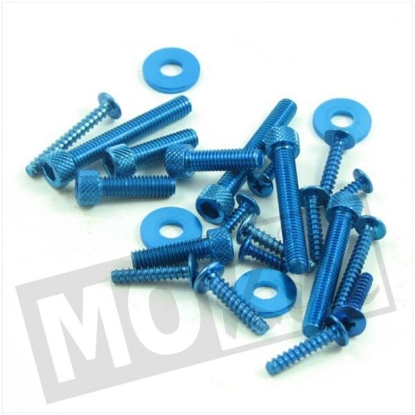 SCREW SET FRAME PIAGGIO TYPHOON/NRG BLUE