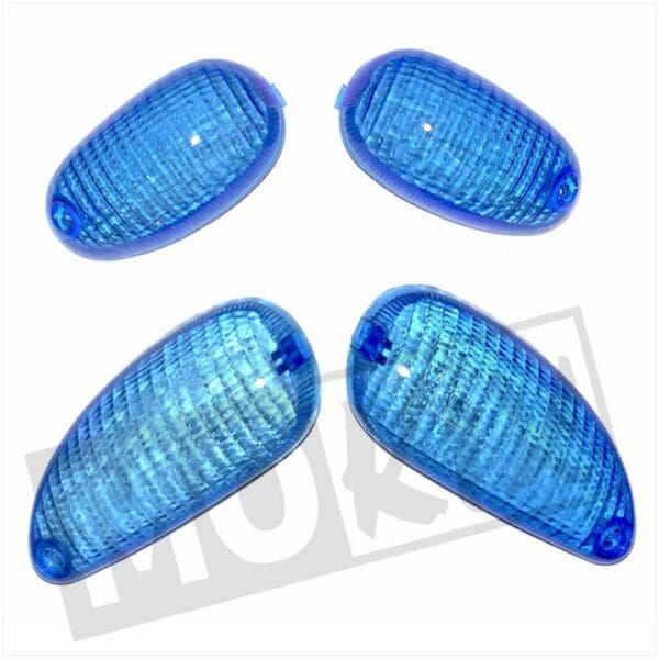 FLASHER GLASS PIAGGIO TYPHOON SET BLUE