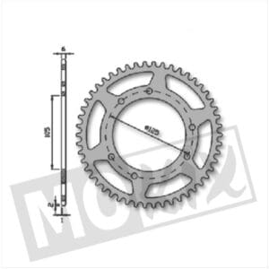 REAR SPROCKET RIEJU MRX/SMX SENDA-R nm 46t IGM