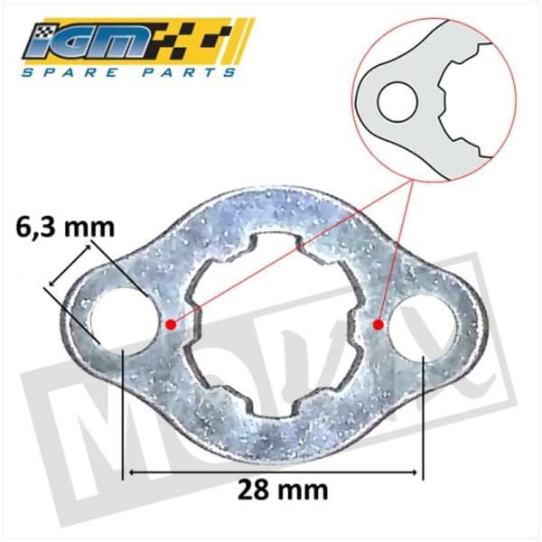 LOCK PLATE SPROCKET HONDA/SENDA 28mm (HUMP BOLT)