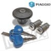 LOCK KIT PIAGGIO FLY >12 2pc + TANK CAP ORG