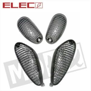 FLASHER GLASS PIAGGIO NRG MC SET CARBON