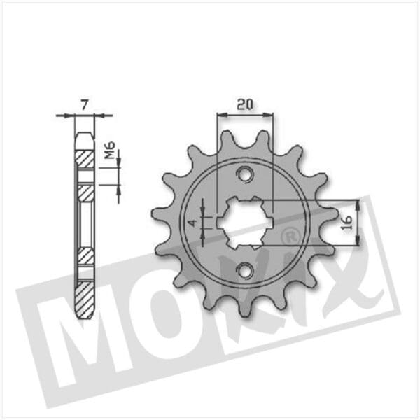 FRONT SPROCKET YAMAHA 125 4T RIEJU (428) 15t IGM