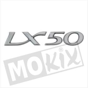 VESPA LX EMBLEM THICK STICKER 8 cm  CHROME