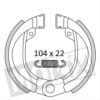 BRAKE SHOESET PEUGEOT FOX FRONT 104 x 22