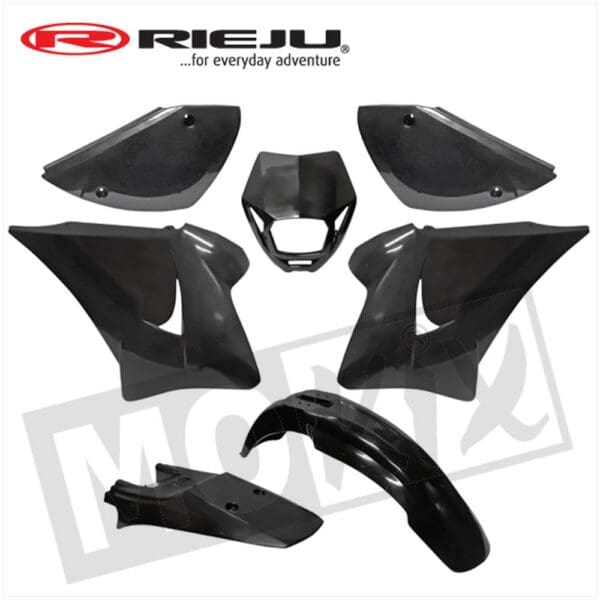 BODYWORK KIT RIEJU RR/SPIKE BLACK 7pcs