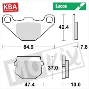 BRAKEPADS LUCAS STD PEUGEOT KBA