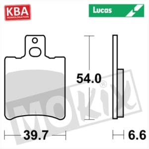 BRAKEPADS LUCAS STD APRILIA/MBK/MALAGUTI KBA