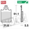 BRAKEPADS LUCAS STD ITALJET/PIAGGIO KBA