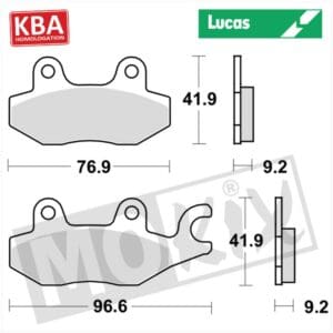 BRAKEPADS LUCAS STD KYMCO  KBA