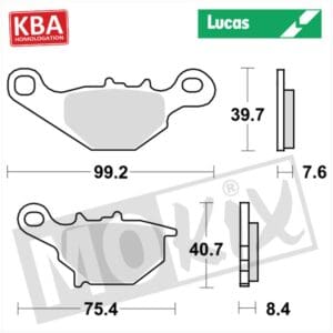 BRAKEPADS LUCAS SUZUKI STREETMAGIC/RMX STD KBA