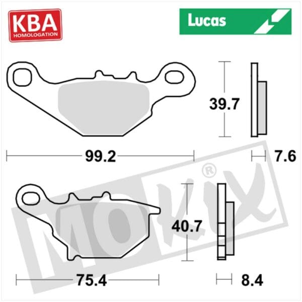 BRAKEPADS LUCAS SUZUKI STREETMAGIC/RMX STD KBA