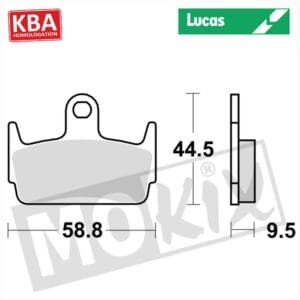 BRAKEPADS LUCAS STD HONDA/KYMCO KBA