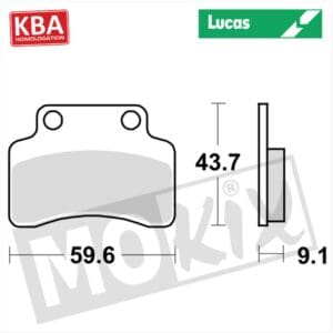 BRAKEPADS LUCAS STD KYMCO KBA