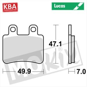 BRAKEPADS LUCAS STD PEUGEOT ELYSEO 150/125 KBA